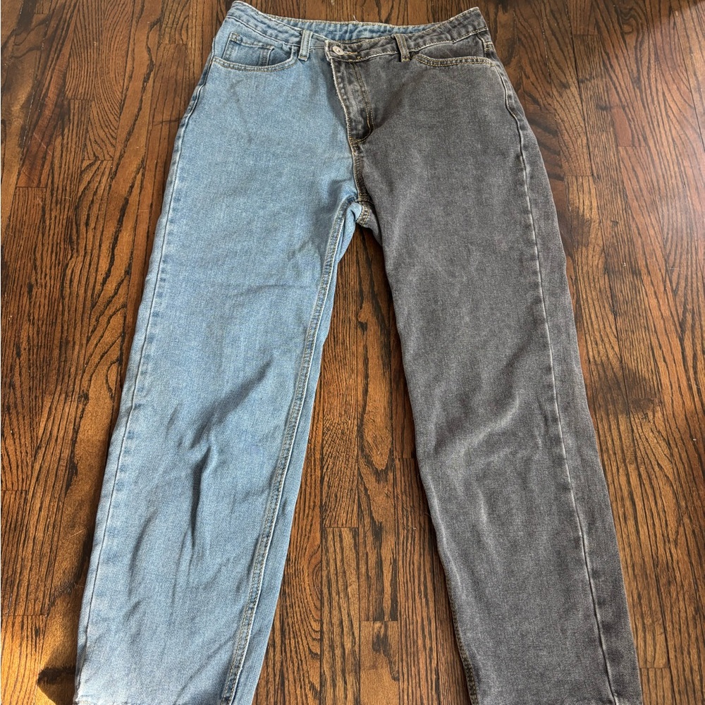 SHEIN Blue and Gray Denim Jeans